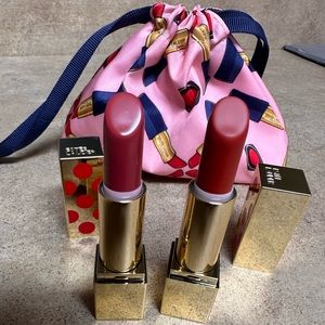 Estée Lauder Pure Color Envy lipsticks and drawstring bag- brand new